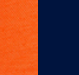 navy/dark orange