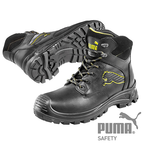 Puma Borneo Black Mid S3: Schuhe & Stiefel / SICHERHEITSSCHUHE S3 /  WORKLINE - Andreas Malak GmbH | Sicherheitsschuhe