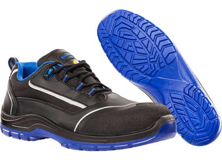 BLUETECH LOW S3 Stahlkappenschuhe mit Funktionsfutter in schwarz-blau 