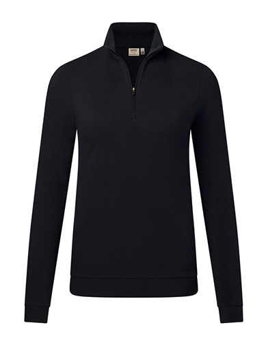 HAKRO No. 335 Damen Zip-Longsleeve Piqué MIKRALINAR® ECO