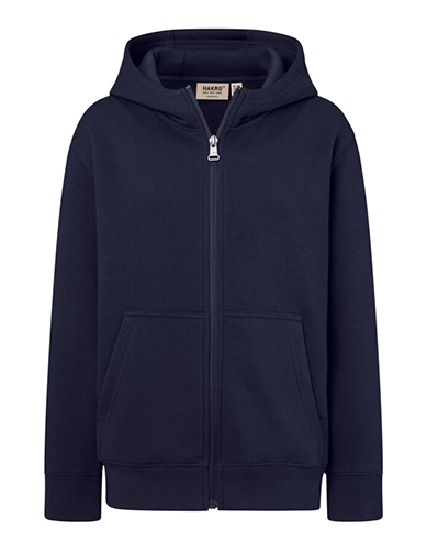 HAKRO No. 565 Kinder Kapuzen-Sweatjacke Bio-Baumwolle