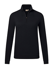 HAKRO No. 335 Damen Zip-Longsleeve Piqué MIKRALINAR® ECO