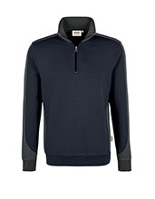 HAKRO No. 476 Zip-Sweatshirt Contrast MikraLinar®