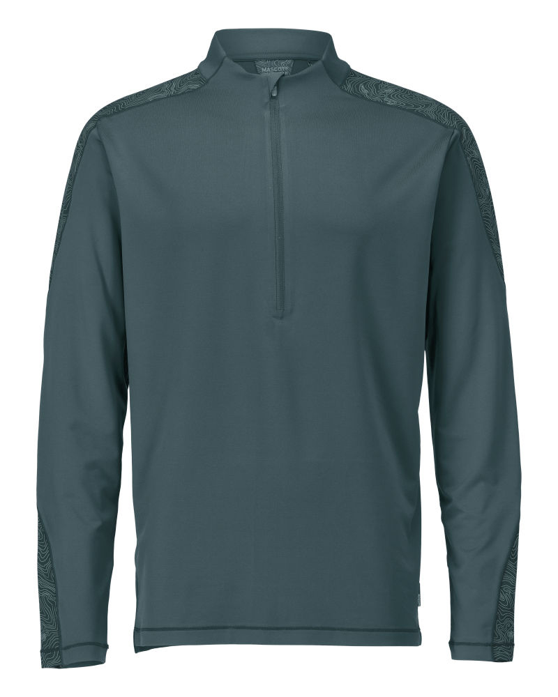 T-Shirt, Langarm, kurzem Reißverschluss 22681